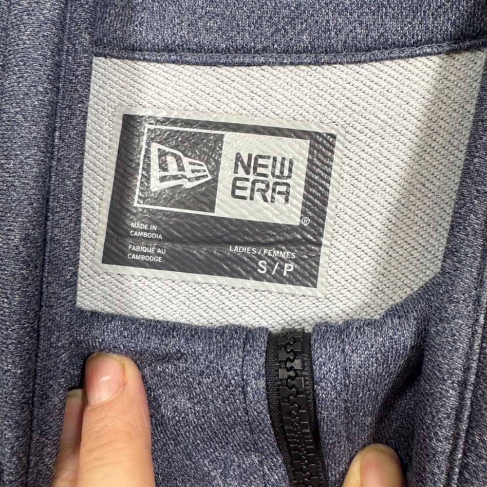 New Era Track Jacket Womens Size Small Grey Heathered Full Zip Performace Pocket - Picture 9 of 9